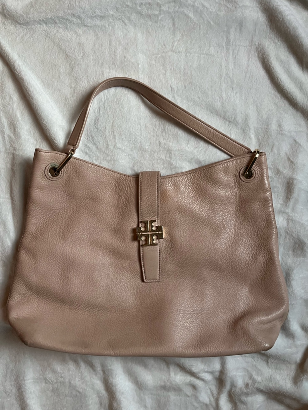 Tory Burch Blush Pink Leather Shoulder Bag